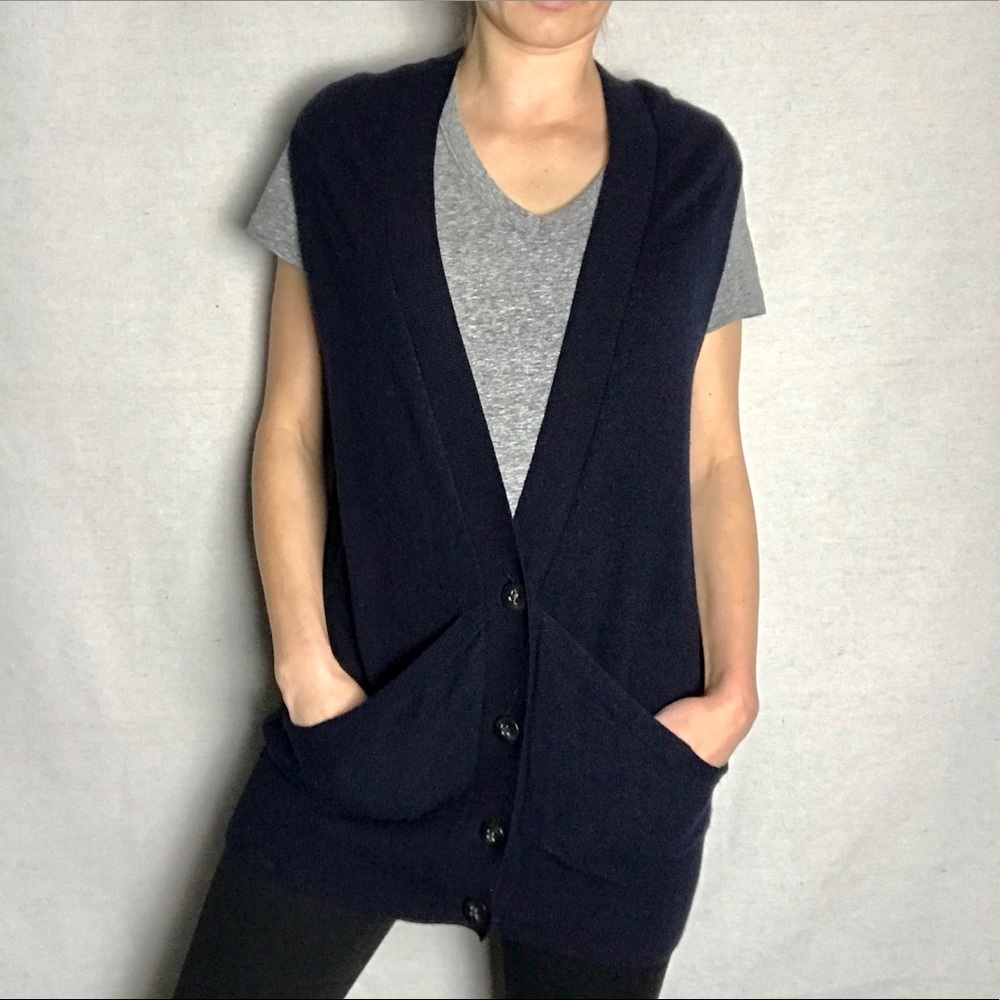 VINCE Cashmere oversized tunic/dress vest